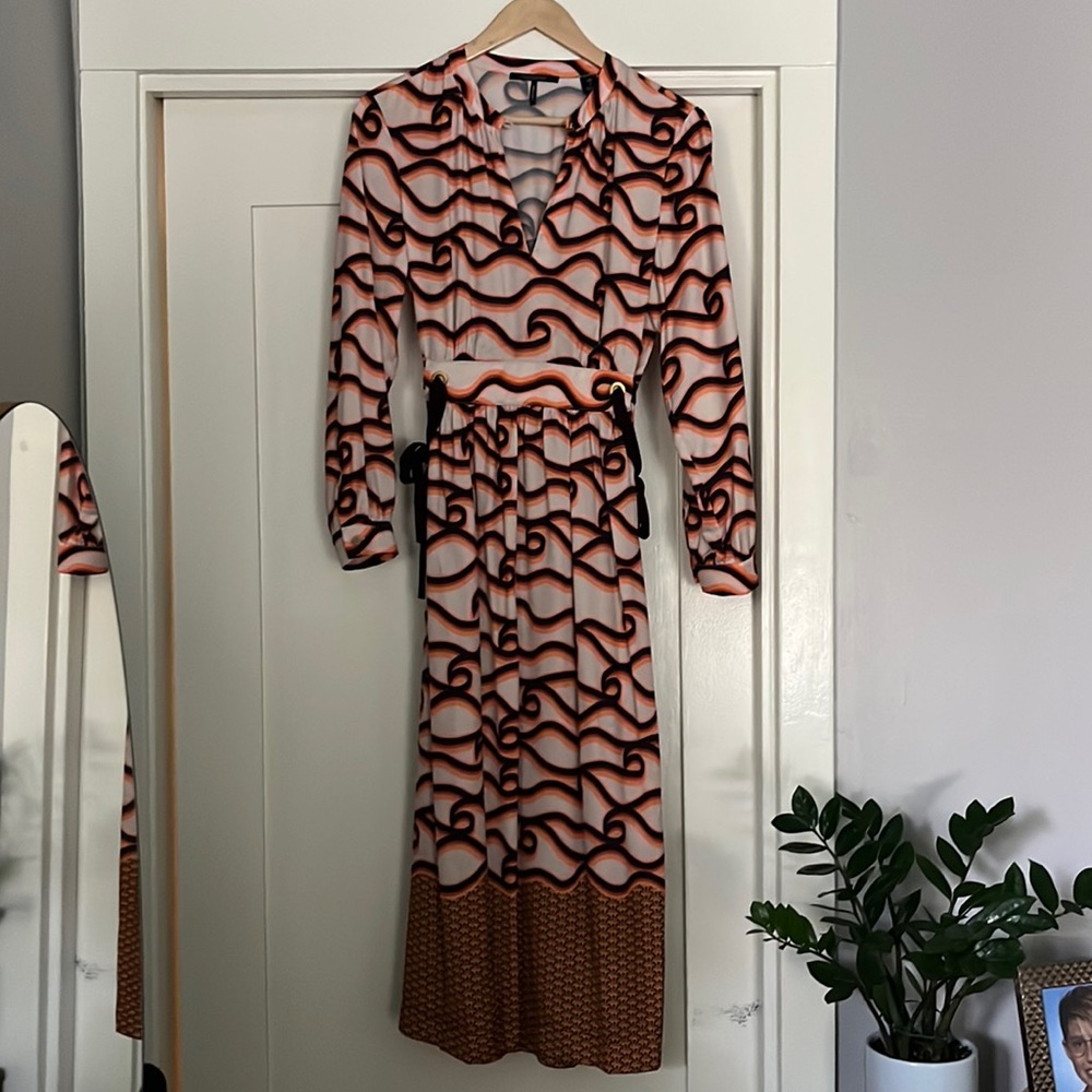 Scotch & Soda midi dress geo print